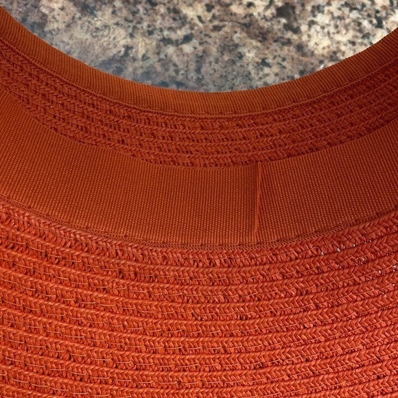 San Diego Hat Co. Sun Visor Womens OS Orange Velcro packable paper Beach Vacay - Picture 8 of 10